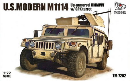 T-Model TM7202 1/72 U.S,HMMWV M1114 w/GPK turret