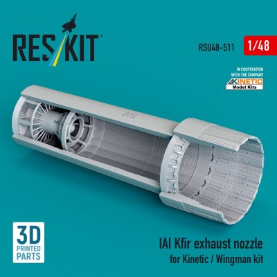 Reskit U48511 IAI Kfir exhaust nozzle (KIN/WIMGMAN) 1/48