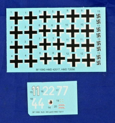HM Decals HMD-72017 1/72 Decals Bf 109G NJG Wilde Sau JG 300 Part 3