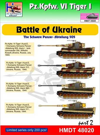 Hm Decals HMDT48020 1/48 Decals Pz.Kpfw.VI Tiger I Battle of Ukraine 2