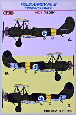 Kora Model NDT72024 Polikarpov Po-2 Finnish Service декали декали 1/72