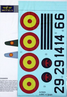 Lf Model C32120 Junkers Ju 88C-6 over Spain (REV) декали 1/32