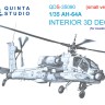 Quinta studio QDS-35090 AH-64A (Academy) (Малая версия) 3D Декаль интерьера кабины 1/35