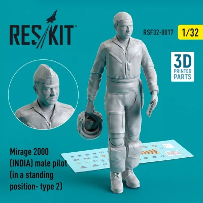 Reskit F32017 Mirage 2000 INDIA male pilot - standing 2 1/32