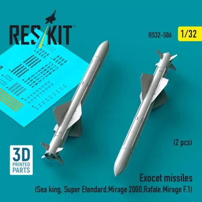 Reskit 32506 Exocet missiles (2 pcs.) 1/32