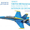 Quinta studio QD48215 F/A-18D Early (Kinetic) 3D Декаль интерьера кабины 1/48
