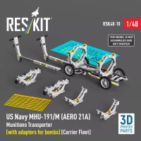 Reskit R48010 MHU-191/M Munit.Transp.(w/ adapters bombs) 1/48