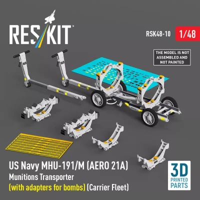 Reskit R48010 MHU-191/M Munit.Transp.(w/ adapters bombs) 1/48