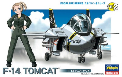 Hasegawa 60102 Модель самолета F-14 TOMCAT (EGG PLANE SERIES) (СБОРКА БЕЗ КЛЕЯ), серия &quot;Яйцелёты&quot; Б/М