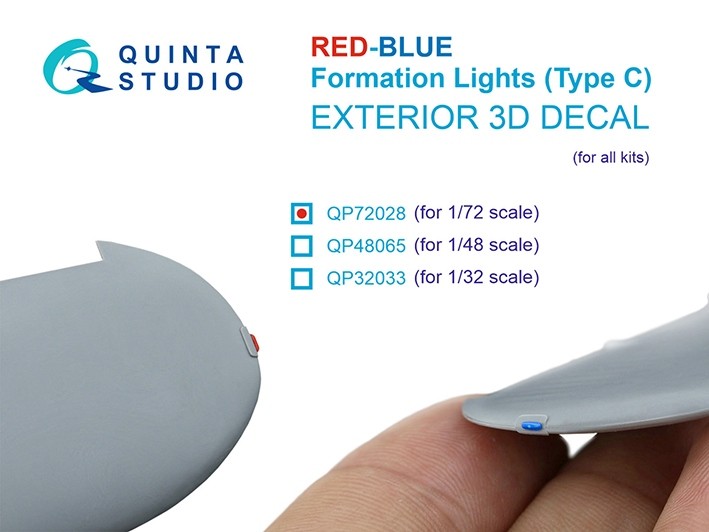 Quinta studio QP72028 Навигационные Огни (Тип C), Красный+Синий 1/72