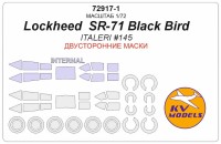 KV Models 72917-1 Lockheed SR-71 Black Bird (ITALERI #145) - (Двусторонние маски) + маски на диски и колеса ITALERI US 1/72