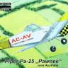 Kovozavody Prostejov 72125 Piper Pa-25 'Pawnee' over Australia (3x camo) 1/72