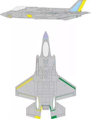 Eduard CX694 Mask F-35A RAM coating late (REV) 1/72