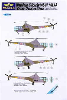 Lf Model C48166 Decals W.Sikorsky WS-51 Mk.1A over Indochina 1/48