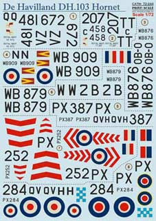 Print Scale 72-244 De Havilland DH.103 Hornet 1/72
