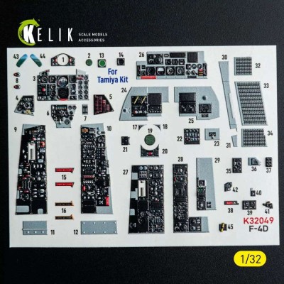 Reskit K32049 F-4D - interior 3D (TAM) 1/32