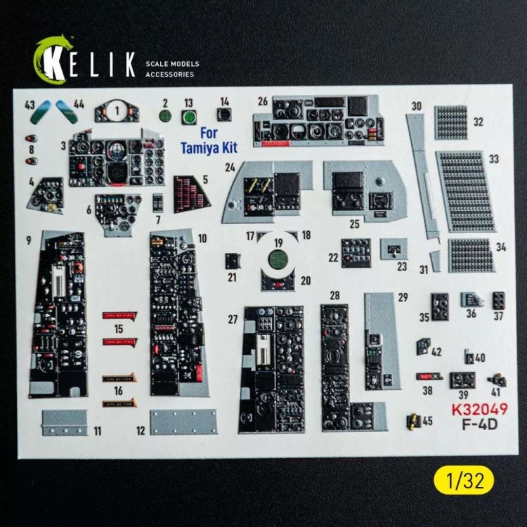 Reskit K32049 F-4D - interior 3D (TAM) 1/32