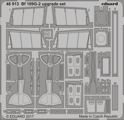Eduard 48913 Bf 109G-2 upgrade set 1/48 EDUARD