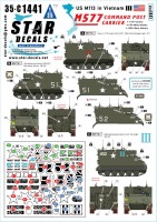 Star Decals 35-C1441 US M113 in Vietnam # 3.M577A1 Command Post Carrier.1/17th Cavalry, 1/5th Mech Infantry, 1/50th Mech Infantry 1/35