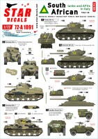 Star Decals 72-A1091 SA Tanks and AFVs in ItalySouth African Sherman IIA, Sherman Firefly VC, Sherman V AOP, M3A1 Scout Car, Humber Scout Car 1/72