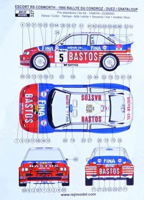 Reji Model 327 Ford Escort RS Cosworth Rally du Condroz 1995 1/24