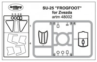Fly model M4802 Masks for SU-25 'Frogfoot' (ZVE) 1/48