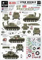 Star Decals STAR35973 U.S. Shermans in Normandy. 741st Tank Battalion, 66th Armoured Regiment and 'Tonto' 1/35