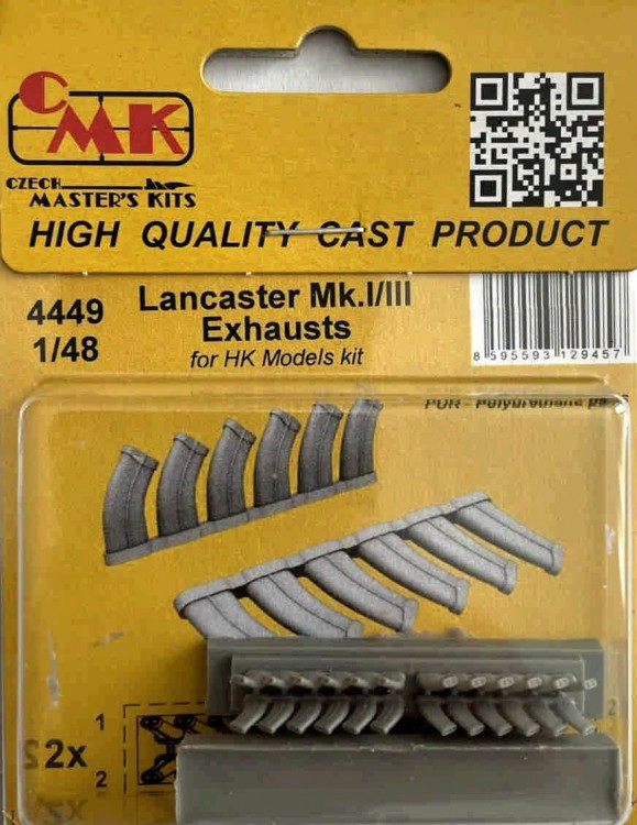 CMK 4449 Lancaster Mk.I/III Exhausts (HK MOD.) 1/48