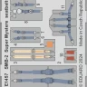 Eduard FE1457 SMB-2 Super Mystere seatbelts Israeli AF 1/48