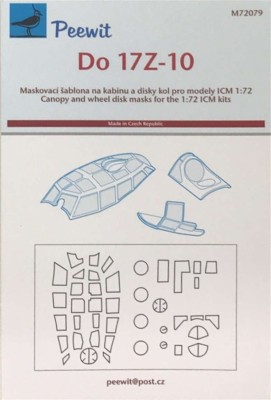 Peewit PW-M72079 1/72 Canopy mask Dornier Do 17Z-10 (ICM)