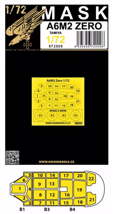HGW 672009 Mask A6M2 ZERO (TAM) 1/72