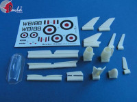 Pavla Models U72-68 Hawker Hunter the first prototype upgrade + vacu canopy + decal sheet for Revell 1:72