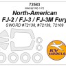KV Models 72583 North-American FJ-2 / FJ-3 / FJ-3M Fury (SWORD #72138, #72139, 72109) + маски на диски и колеса SWORD US 1/72