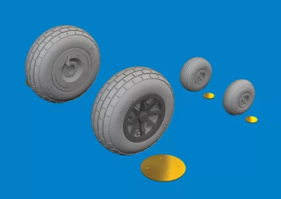 Eduard 6481136 BRASSIN P-40N wheels block tread (EDU) 1/48