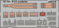 Eduard 32731 1/32 Фототравление привязные ремни P-51 Seatbelts