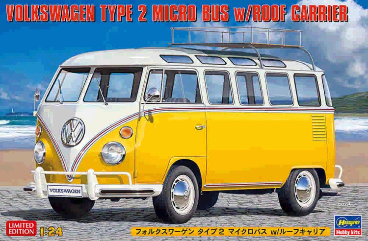 Hasegawa 20689 Микроавтобус Volkswagen Type 2 с багажником на крыше (Limited Edition) 1/24