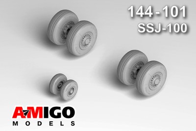Amigo Models АМG 144-101 Набор колес шасси SSJ-100 1/144