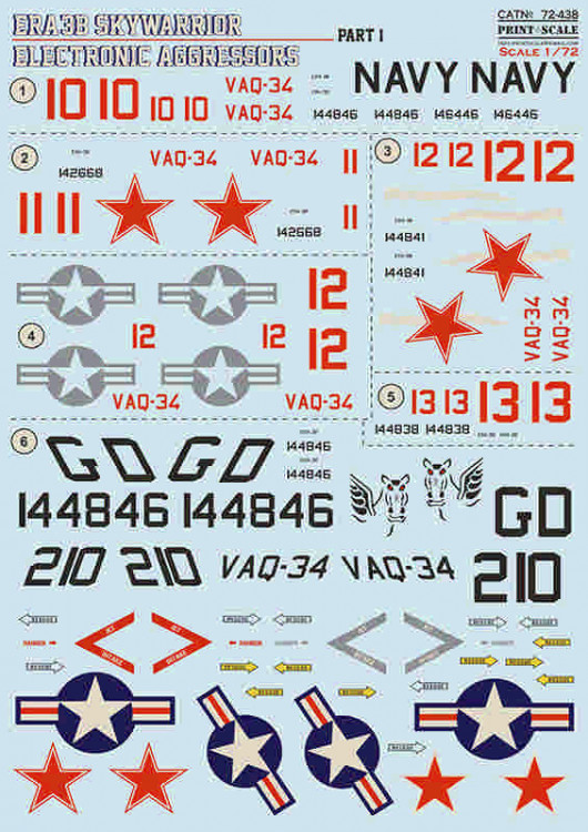 Print Scale 72-438 ERA-3B Skywarrior Electroniс Aggressors Part 1 1/72