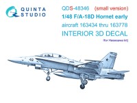 Quinta Studio QDS-48346 FA-18D ранний (Hasegawa) (Малая версия) 3D Декаль интерьера кабины 1/48