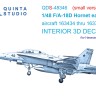 Quinta Studio QDS-48346 FA-18D ранний (Hasegawa) (Малая версия) 3D Декаль интерьера кабины 1/48