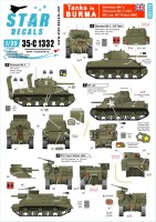 Star Decals 35-C1332 Tanks in Burma British Sherman Mk.V, Sherman Mk.V AOP, M3 Lee, M7 Priest HMC 1/35