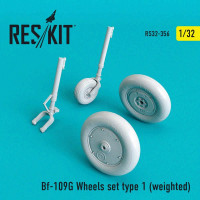 Reskit 32356 Bf-109G Wheels set type 1 (weighted) 1/32