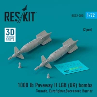 Reskit 72380 1000 lb Paveway II LGB (UK) bombs (2 pcs.) 1/72