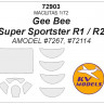 KV Models 72903 Gee Bee Super Sportster R1 / R2 (AMODEL #7267, #72114) + маски на диски и колеса AMODEL 1/72