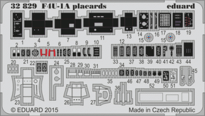 Eduard 32829 F4U-1A placards 1/32