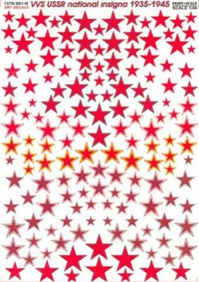 Print Scale 0001-48 VVS USSR national insigna 1935-1940 Dry decal 1/48
