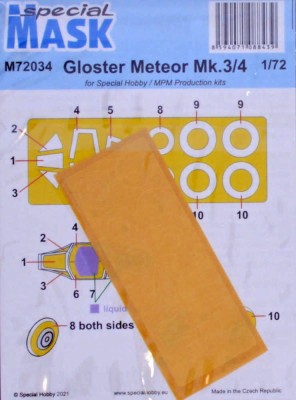 Special Hobby M72034 Mask for Gloster Meteor Mk.3/4 (SP.HOBBY/MPM) 1/72