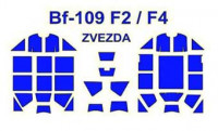 KV Models 48008 Bf-109 F-2/F-4 (ZVEZDA #4802,#4806) + маски на диски и колеса ZVEZDA 1/48