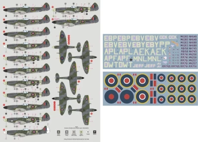 Dk Decals 48053 Spitfire Mk.XIV 2nd Tactical AF (13x camo) 1/48