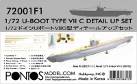 Pontos model 72001F1 U-Boot Type VII C Detail up set 1/72